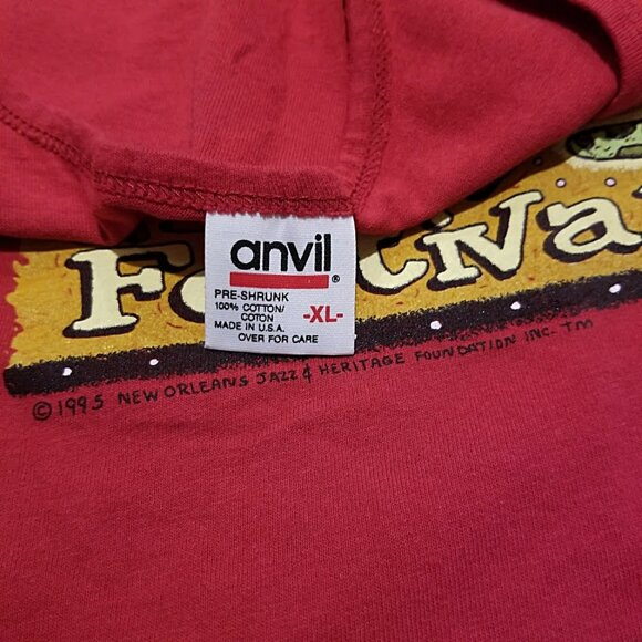 1995 New Orleans Jazz Fest Tank Top XL Tee Vintage 90s Music Festival T Shirt - Picture 5 of 9